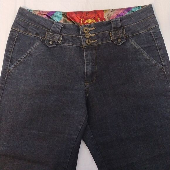 Y2K Black Wash Low Rise Straight Fit Capri Jeans Plussize 14 - Picture 4 of 15